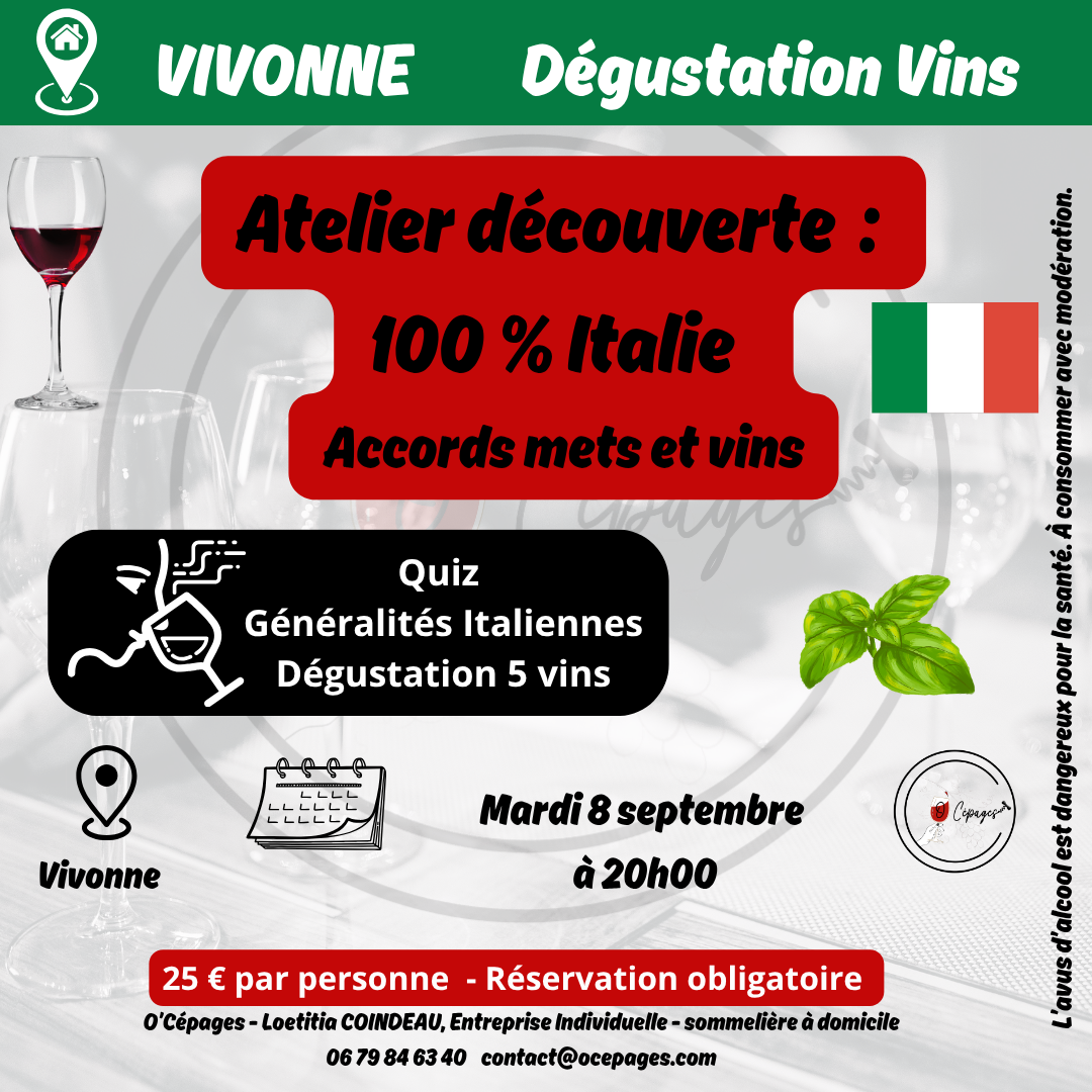 Dégustation vins sommelière a domicile vente de vins Poitiers